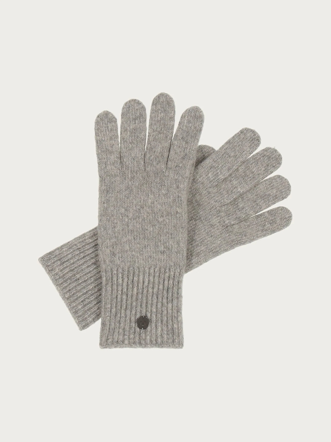 Fraas Knitted Gloves in Wool Blend  667088-910  Silver