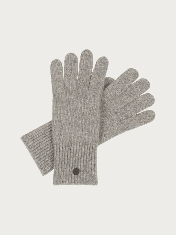 Fraas Knitted Gloves in Wool Blend  667088-910  Silver