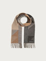 Fraas Cashmink Scarf  with Geometric Design  620002-960  Grey