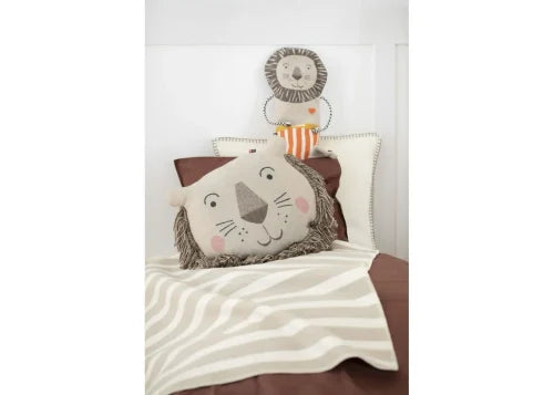 David Fussenegger Kids' Blanket in Puppet Set  DF73018079  Lion Ecru *