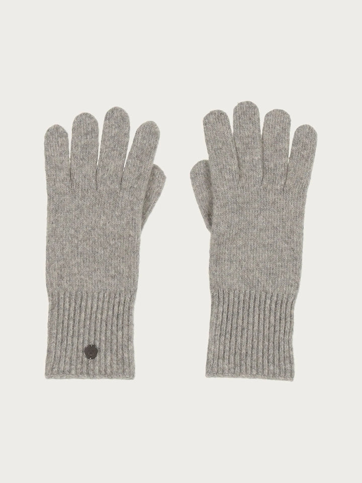 Fraas Knitted Gloves in Wool Blend  667088-910  Silver