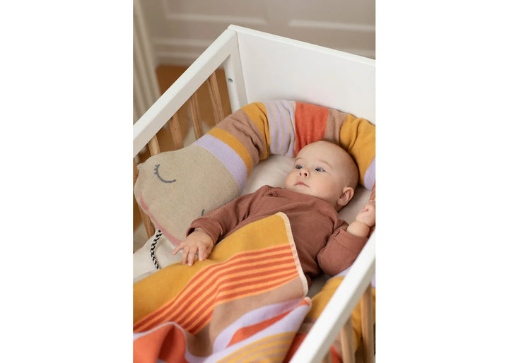 Fussenegger Juwel Baby Blanket  73413579  Stripes  Blue/Gold