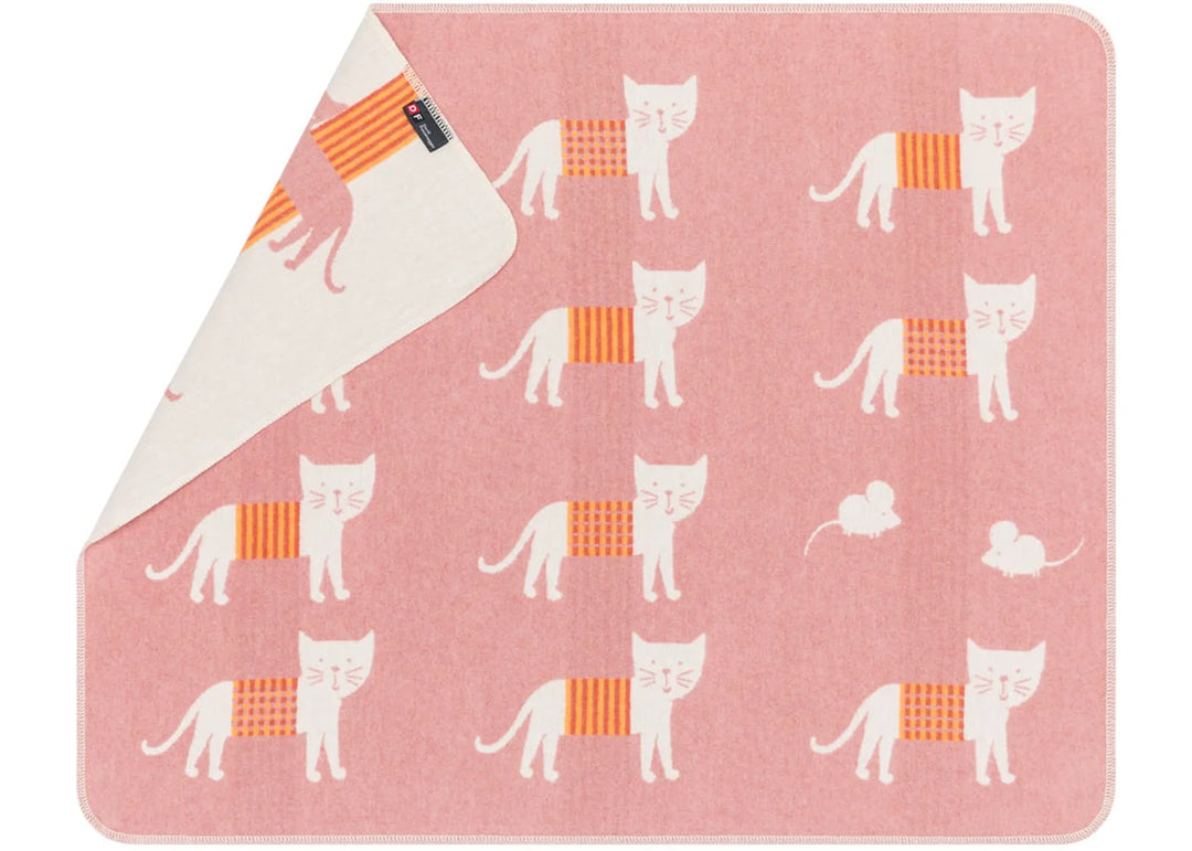 Fussenegger Juwel Baby Blanket  73426779  Cats Allover - Red