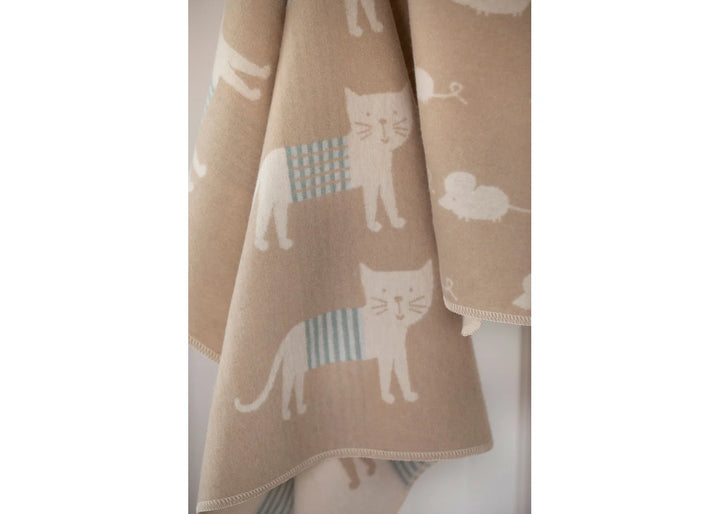 Fussenegger Juwel Baby Blanket  73428079  Cats Allover - Ecru
