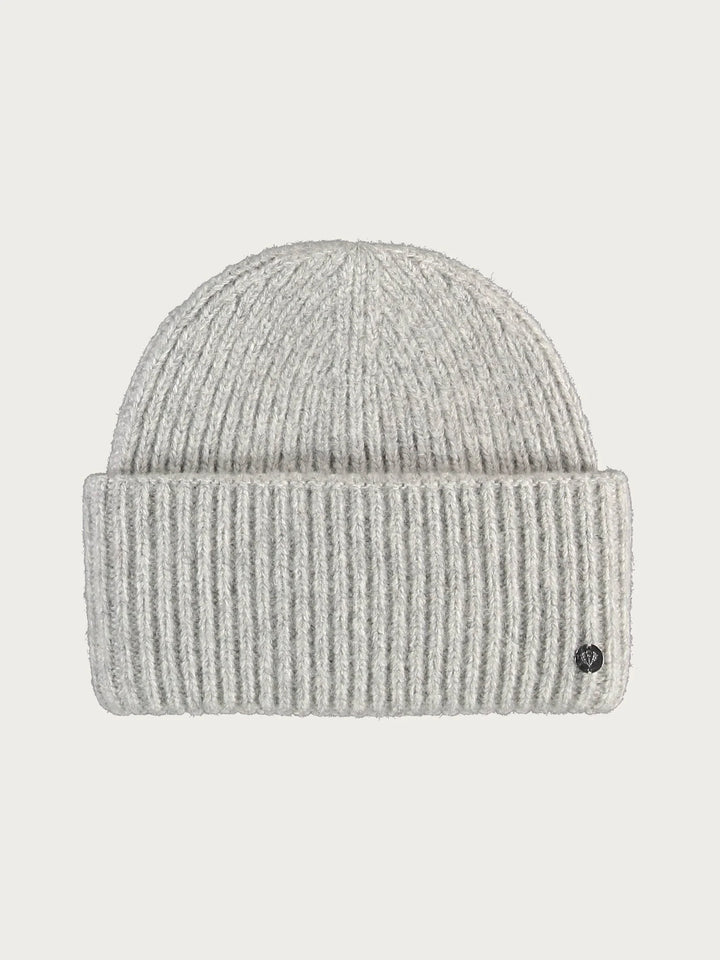 Fraas Rib Knit Hat In Wool Blend  667063-910  Silver