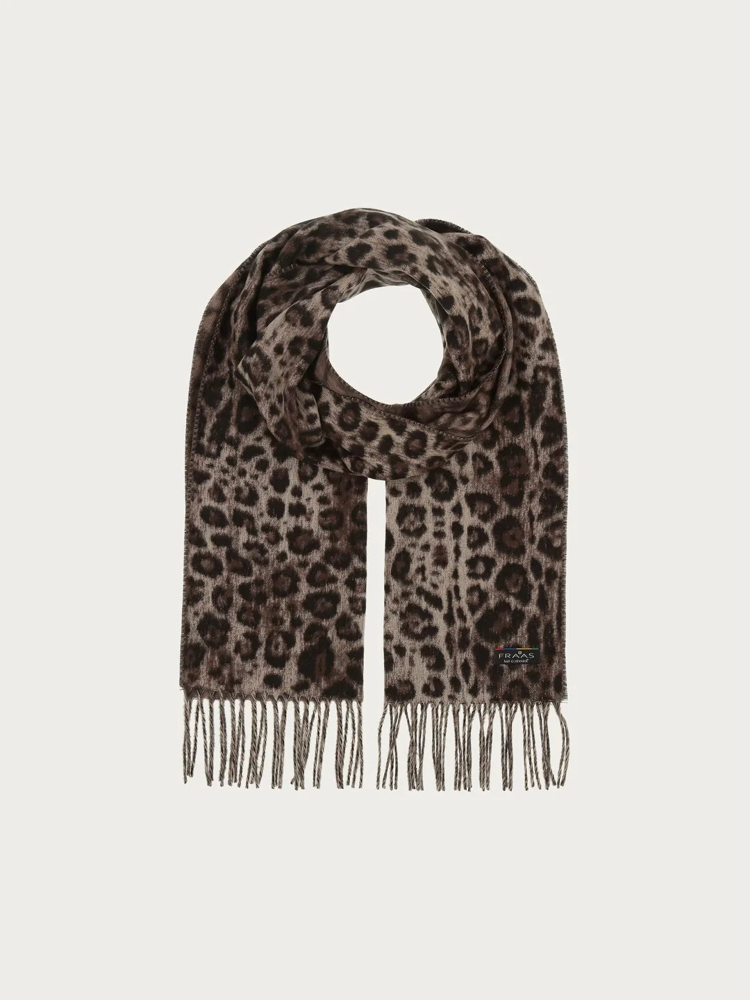 Fraas Cashmink Scarf with Leo Design  625353-860  Taupe