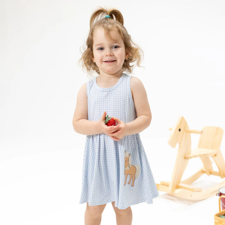 Angel Dear Baby Girl Tank Dress & Bloomer   743-S26-CFA   Mini Gingham Niagara Mist