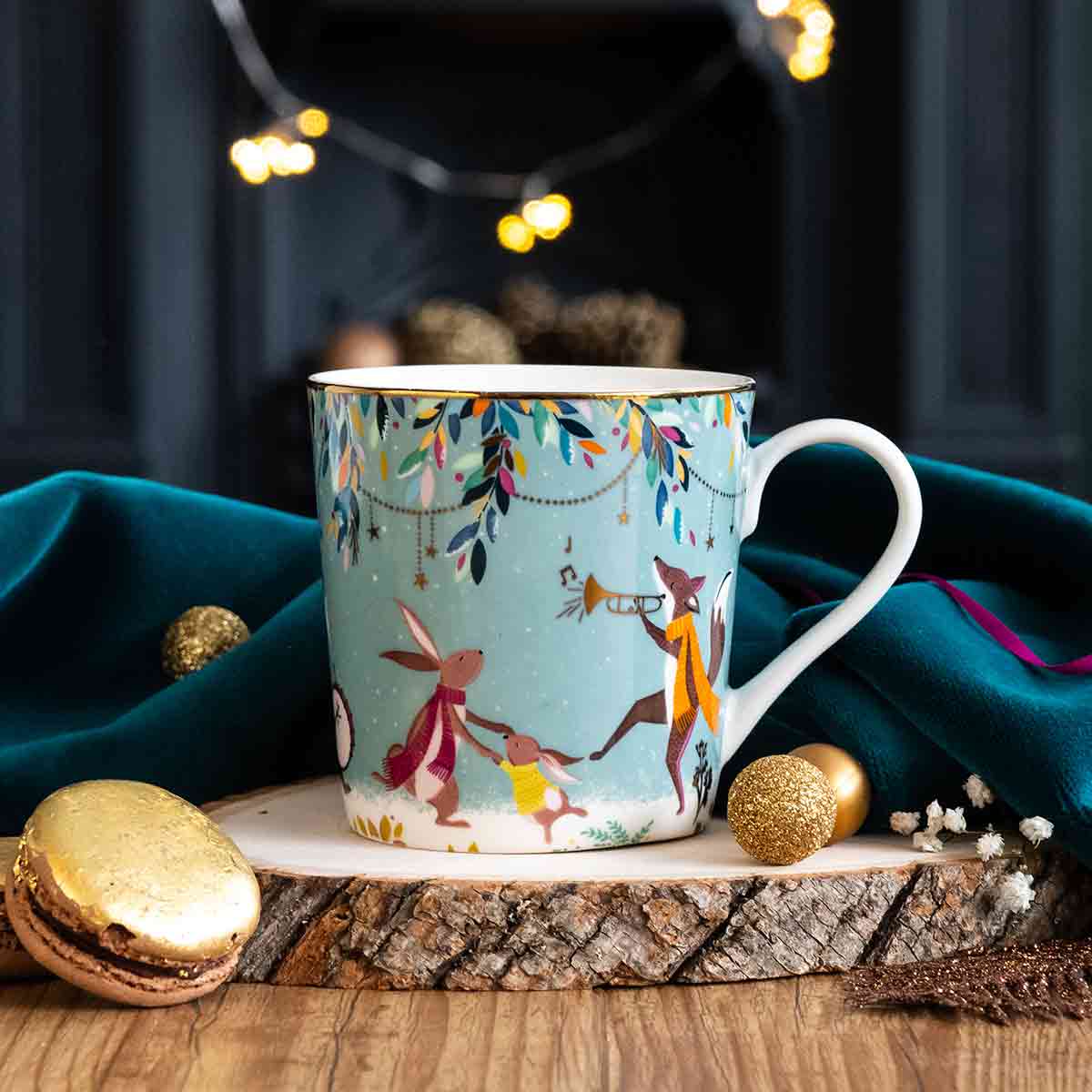 Sara Miller Woodland Tales Mug - Merry Band