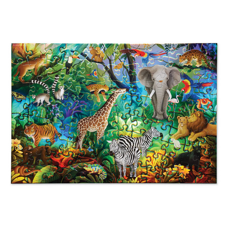 Crocodile Creek Holographic Jungle Paradise Puzzle  79102