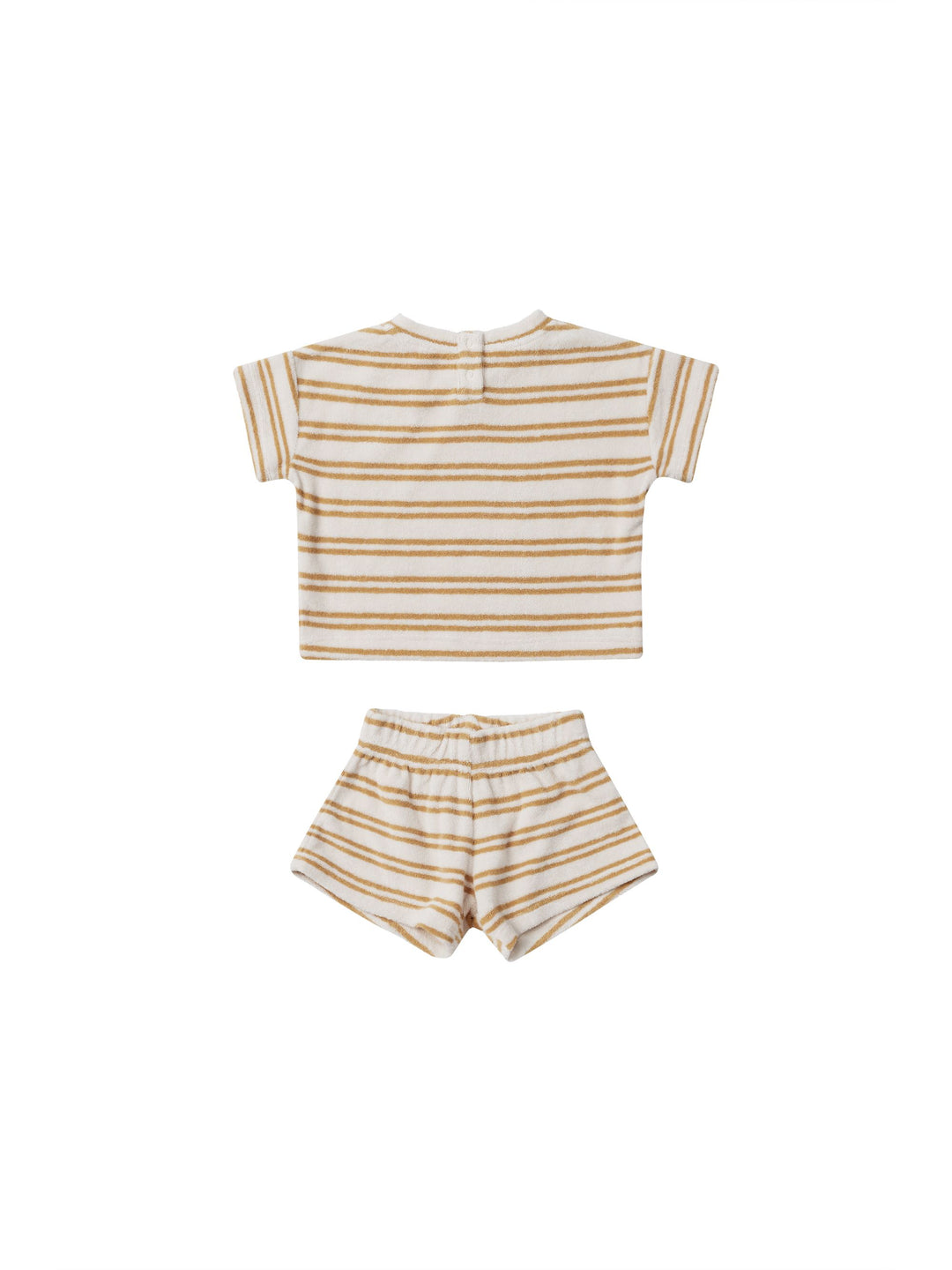 Quincy Mae Baby Terry Tee & Short Set  QM300IRMN  Honey Stripe**