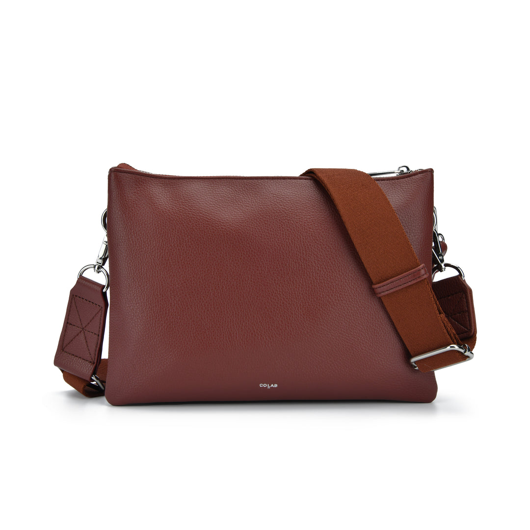 Colab Charlie Crossbody Clutch  7397  Mahogany