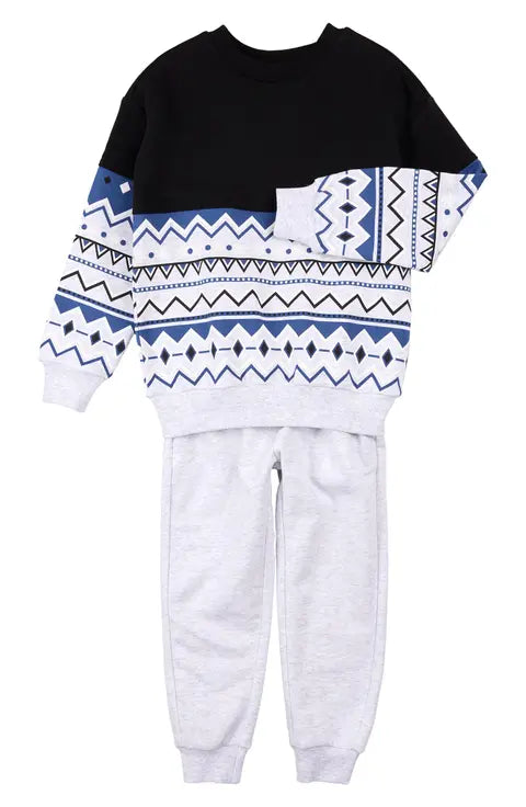Miles Baby Boy Sweatshirt & Jogger Set 25FMW08E03-B