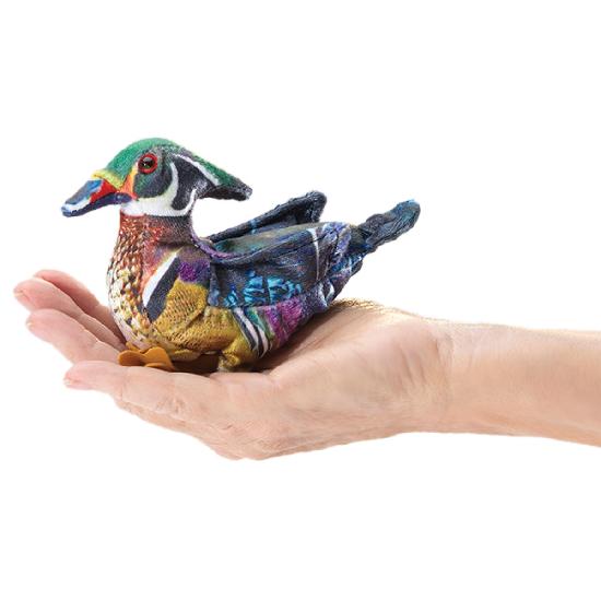 Folkmanis Mini Wood Duck Finger Puppet   8006