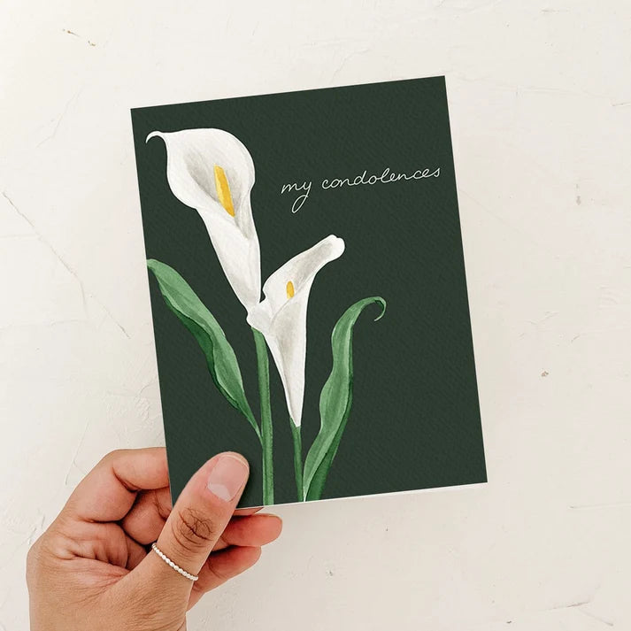 Almeida Condolence Card  8070  Calla Lily