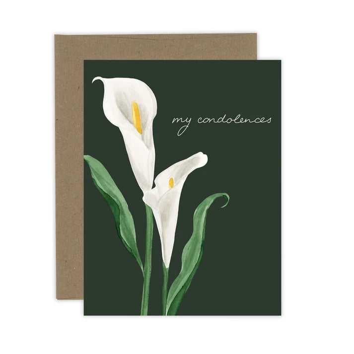 Almeida Condolence Card  8070  Calla Lily
