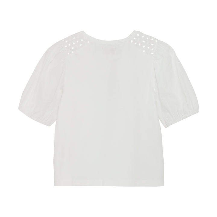 Creamie Girls Short Sleeve Tee with Lace  822868-1103