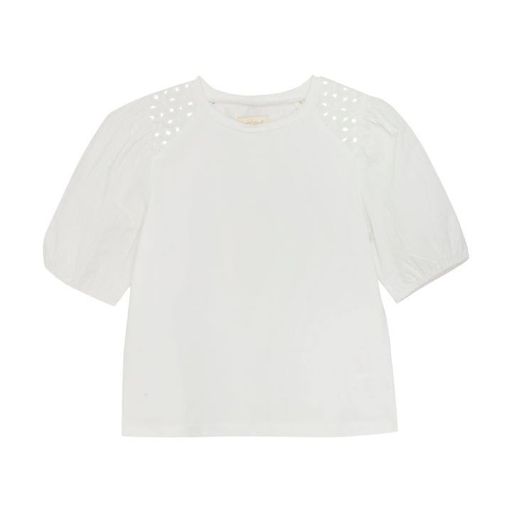 Creamie Girls Short Sleeve Tee with Lace  822868-1103