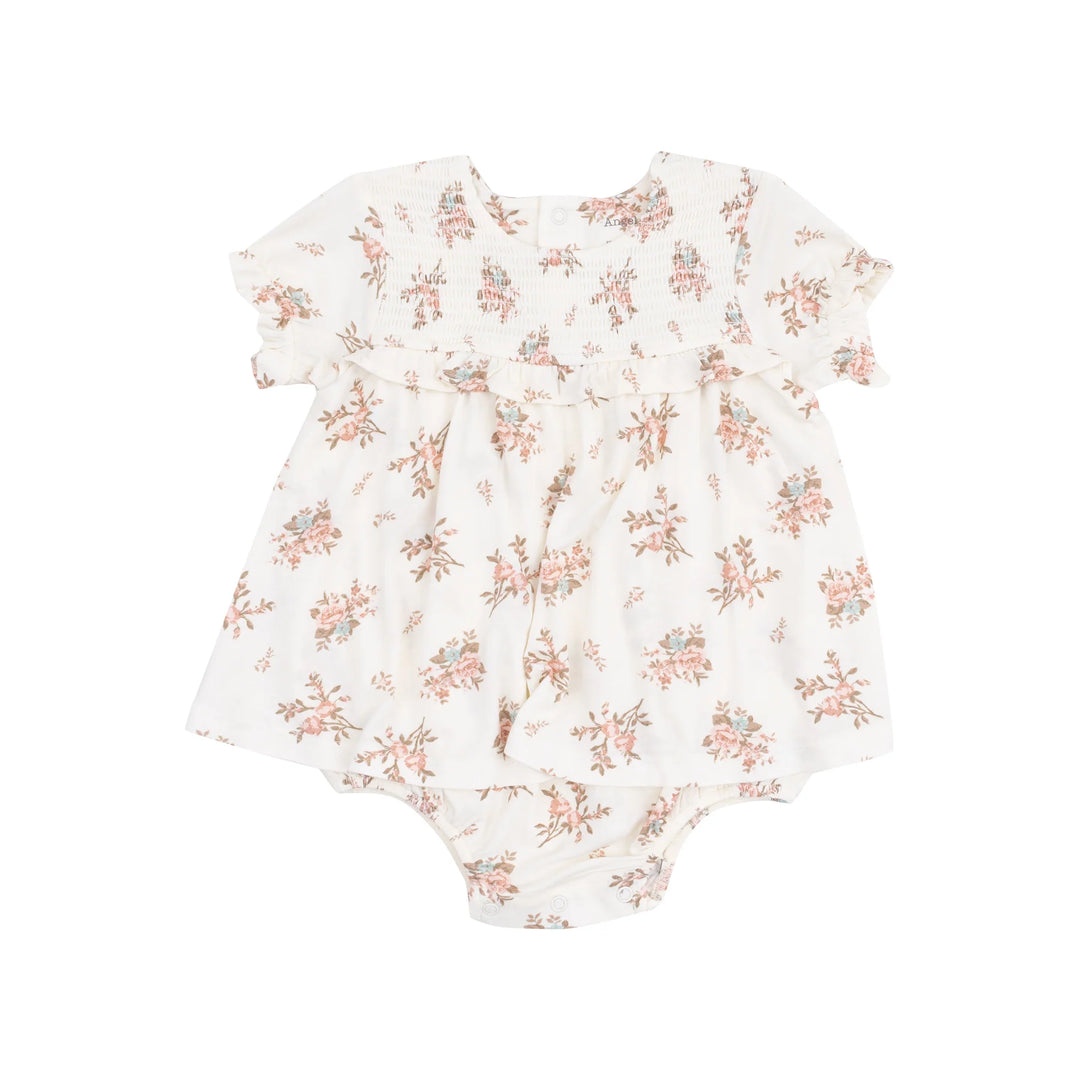 Angel Dear Baby Girl Smocked Ruffle Bubble With Skirt   833-S25-VIR  Vintage Rosebud