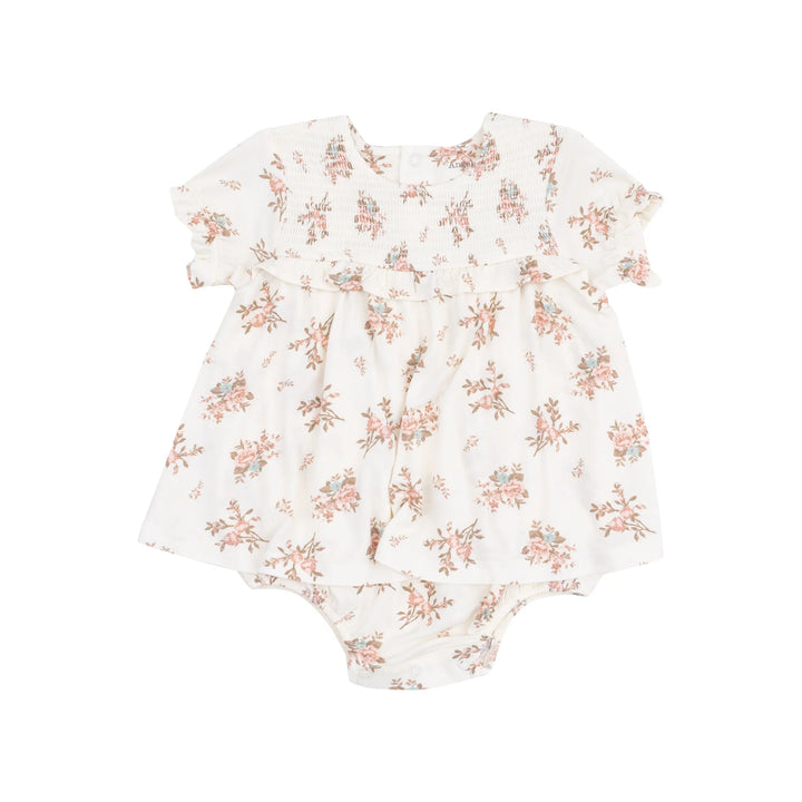 Angel Dear Baby Girl Smocked Ruffle Bubble With Skirt   833-S25-VIR  Vintage Rosebud