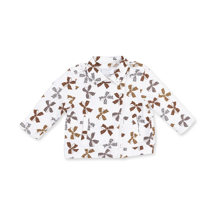 Angel Dear Baby Girl Motorcycle Jacket   870-F26-LPF   Leopard French Terry