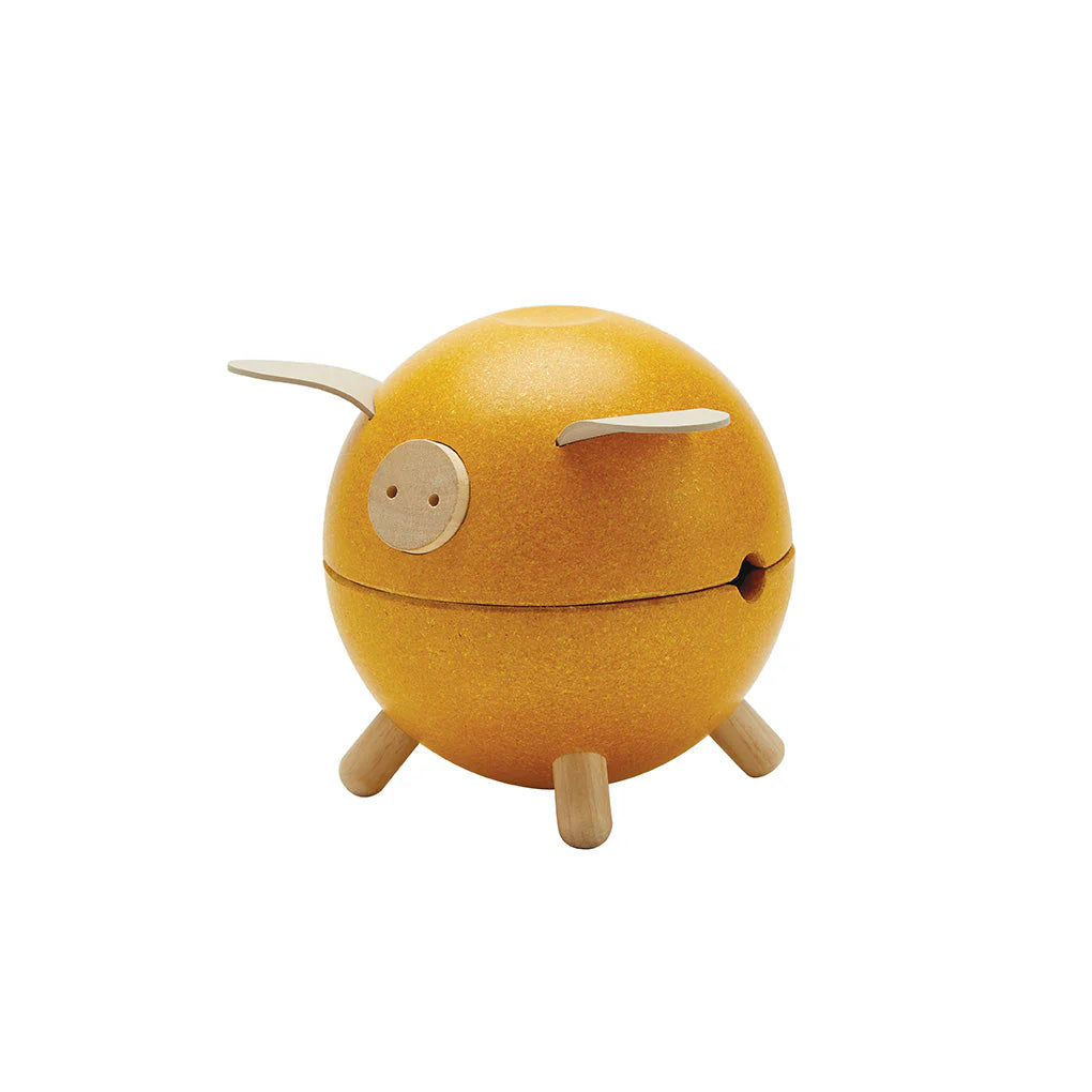 Plan Toys Piggy Bank    031624  Yellow
