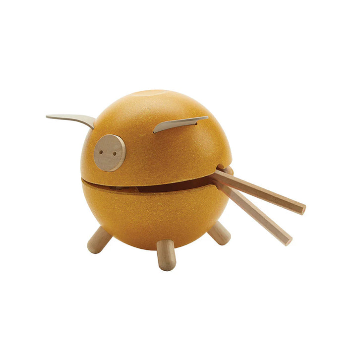 Plan Toys Piggy Bank    031624  Yellow