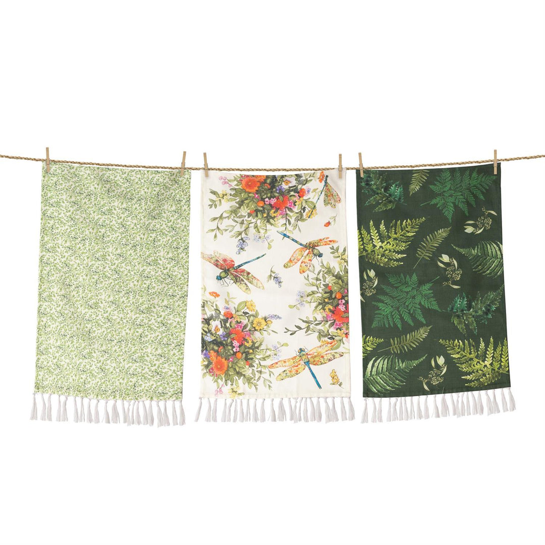 Audrey's Tea Towel Set Dragonflies & Ferns 8FA2030