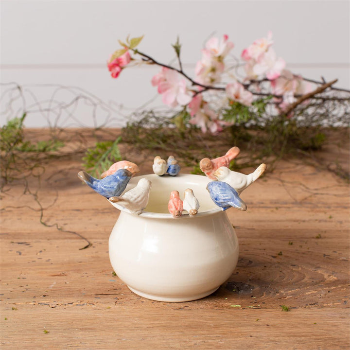 Audrey's Enamel Pot with Birds 8T2798