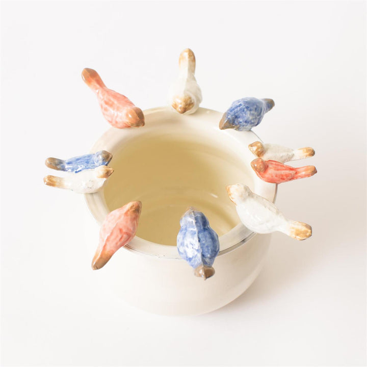 Audrey's Enamel Pot with Birds 8T2798