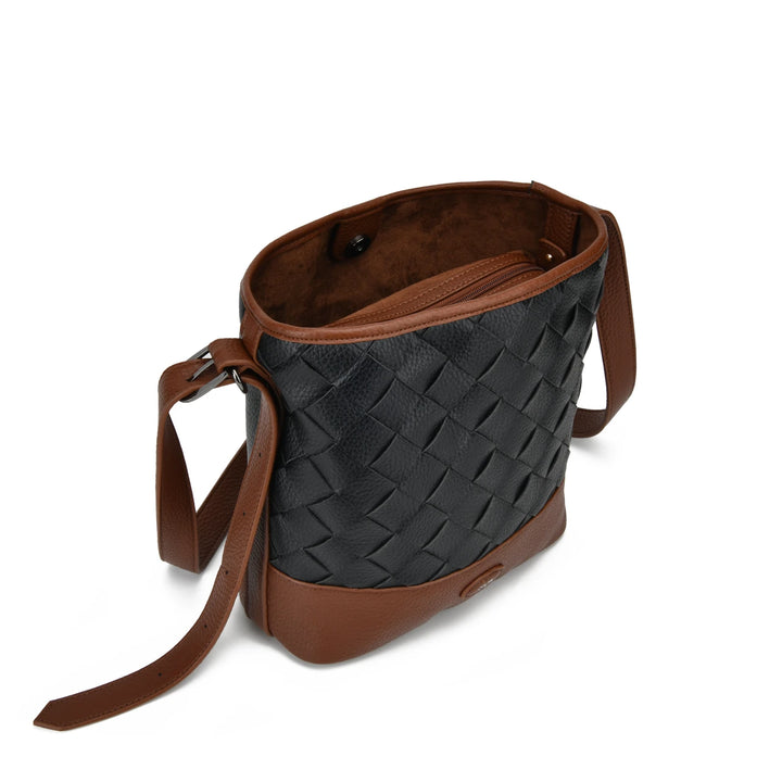 Colab Tea Bucket Crossbody Bag  7583W  Black