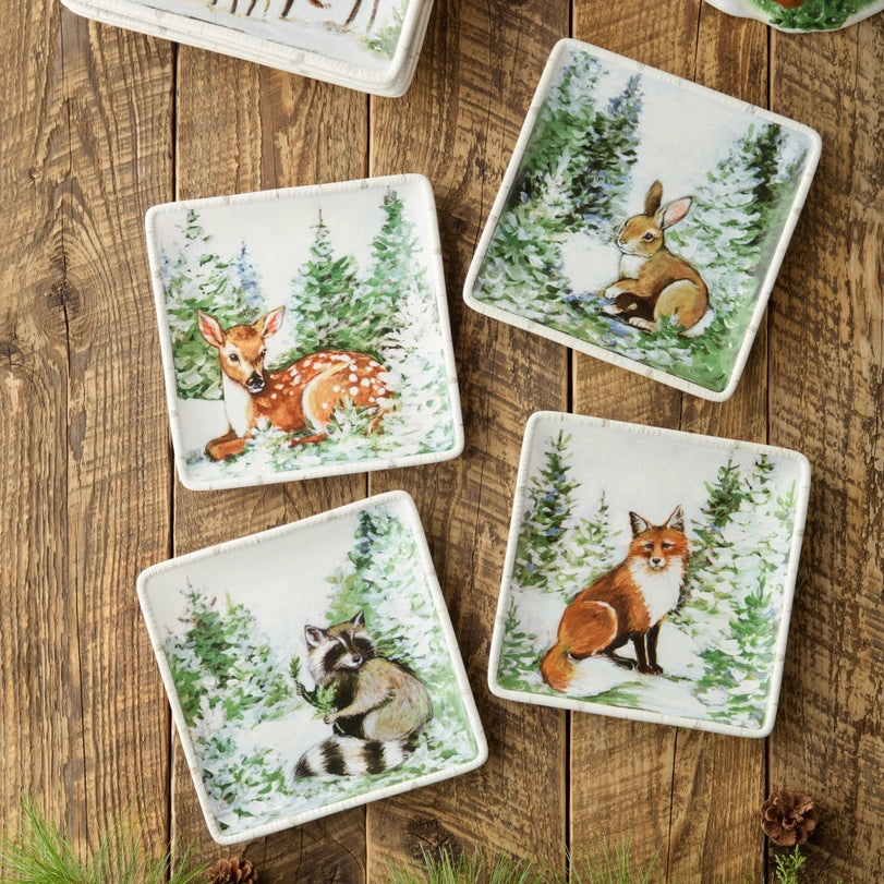 Certified International Winter Cabin Dessert Plate 44836