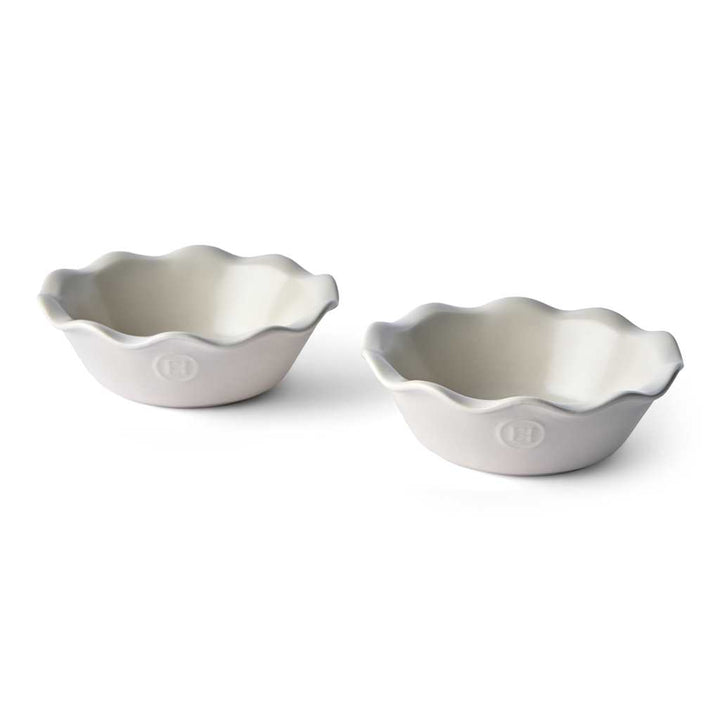 Emile Henry Mini Pie Dishes - Set/2  9522 Blanc Craie*