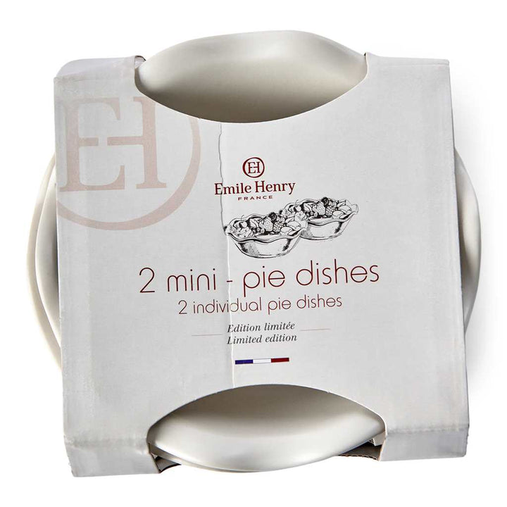 Emile Henry Mini Pie Dishes - Set/2  9522 Blanc Craie*