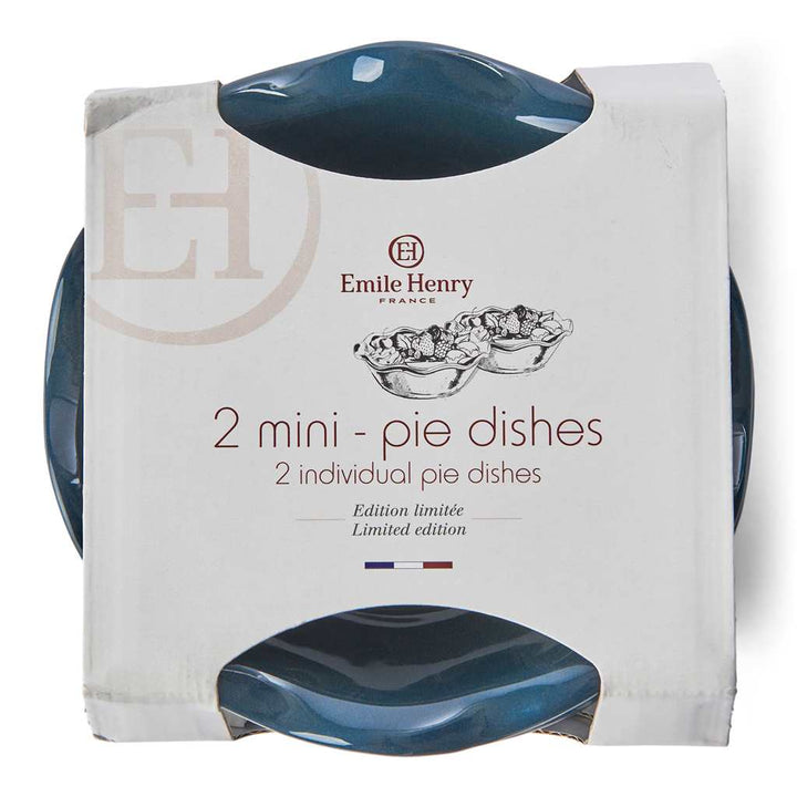 Emile Henry Mini Pie Dishes - Set/2  9522 Ebene Blue*