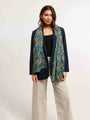 Fraas Scarf with Paisley Print  645030-652 Crystal Teal