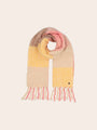 Fraas Checked Scarf  with Fringe  649006-419  Powder Rose