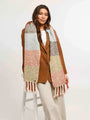 Fraas Checked Scarf with Fringe  649006-753  Safari Green
