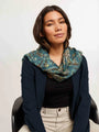 Fraas Scarf with Paisley Print  645030-652 Crystal Teal