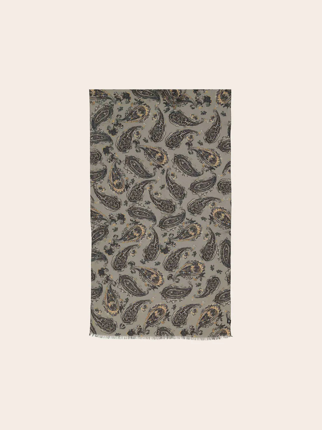 Fraas Scarf with Paisley Print  645030-940 Stone