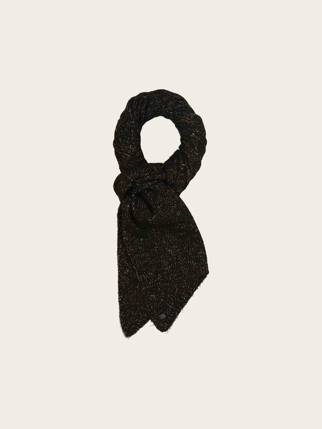 Fraas Knit Bias Cut Scarf with Glitter  667107-998 Caviar