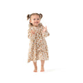 Angel DeAngel Dear Long Sleeve Ruffle Smocked Neck Dress + Bloomer   929-F25-PRC  Prairie Calico