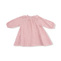 Angel Dear Long Sleeve Ruffle Smocked Neck Dress + Bloomer   929-F25-WPP   Pink Plaid/Rose