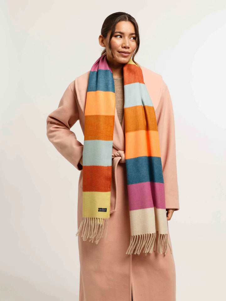 Fraas Striped Cashmink Scarf  620004-971  Multicolour