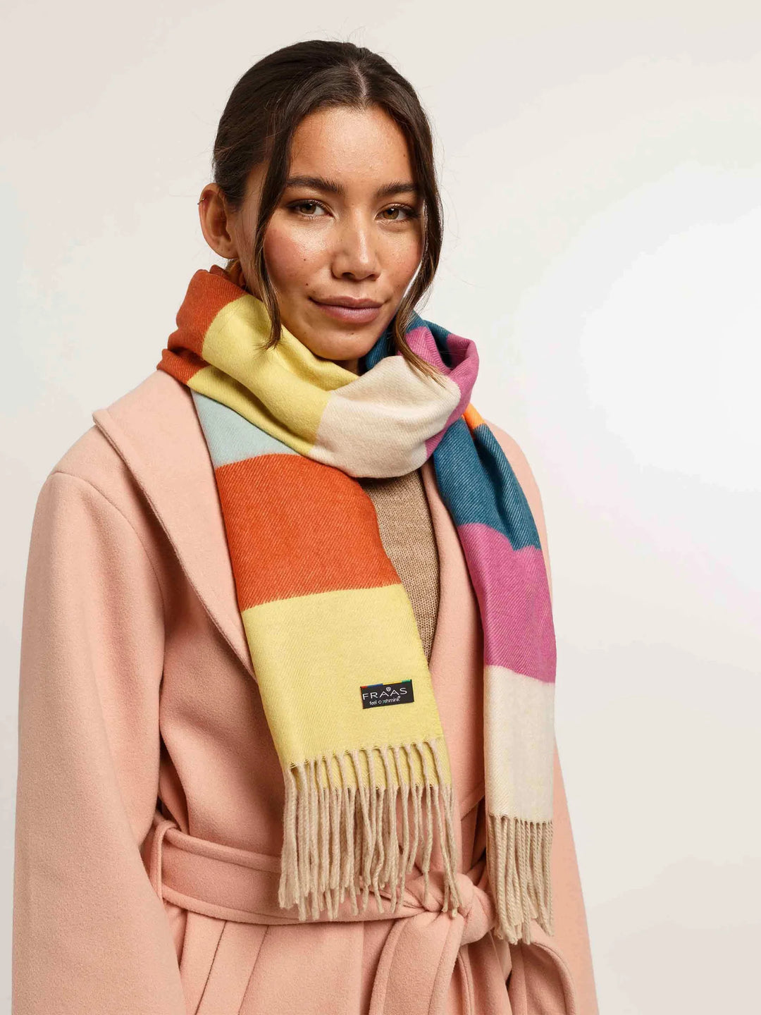 Fraas Striped Cashmink Scarf  620004-971  Multicolour
