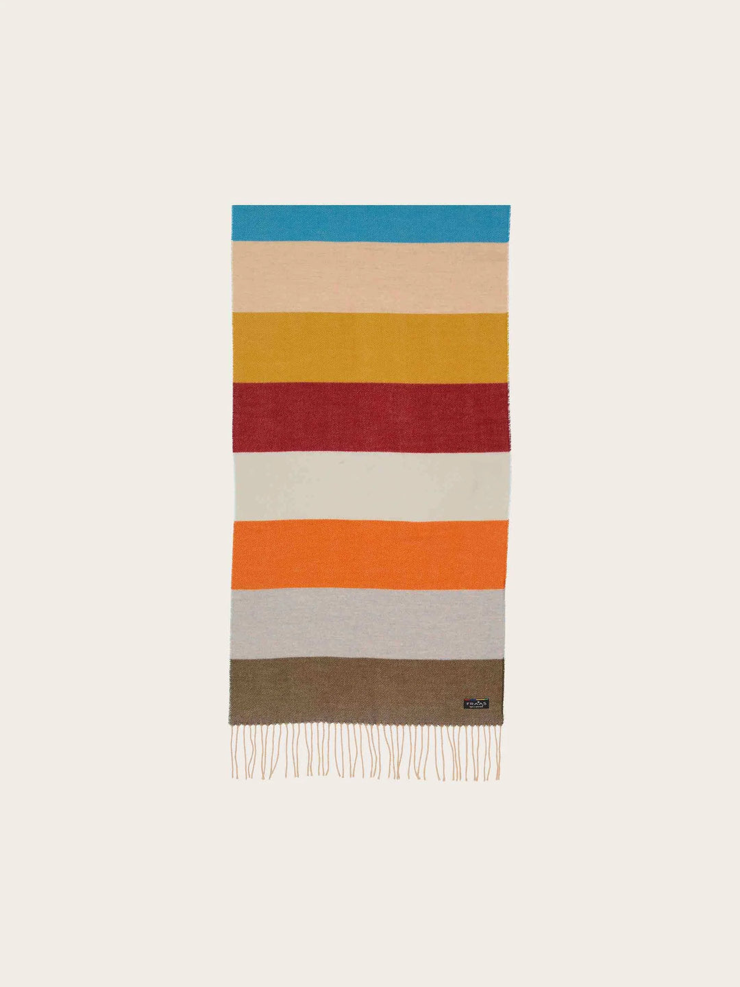 Fraas Striped Cashmink Scarf  620004-753  Safari Green