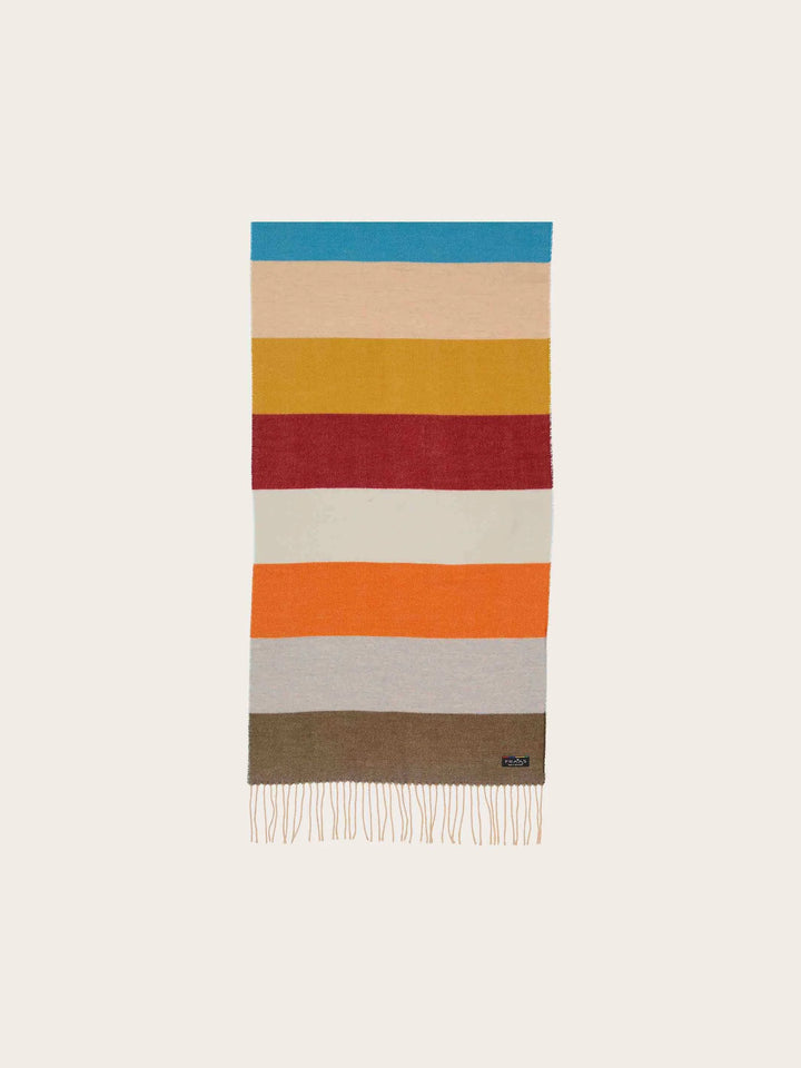 Fraas Striped Cashmink Scarf  620004-753  Safari Green