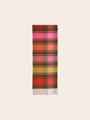 Fraas Cashmink Scarf with Colourful Checks  625521-753 Safari Green