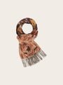 Fraas Cashmink Scarf with Romantic Floral Design  625355-211 Pale Peach