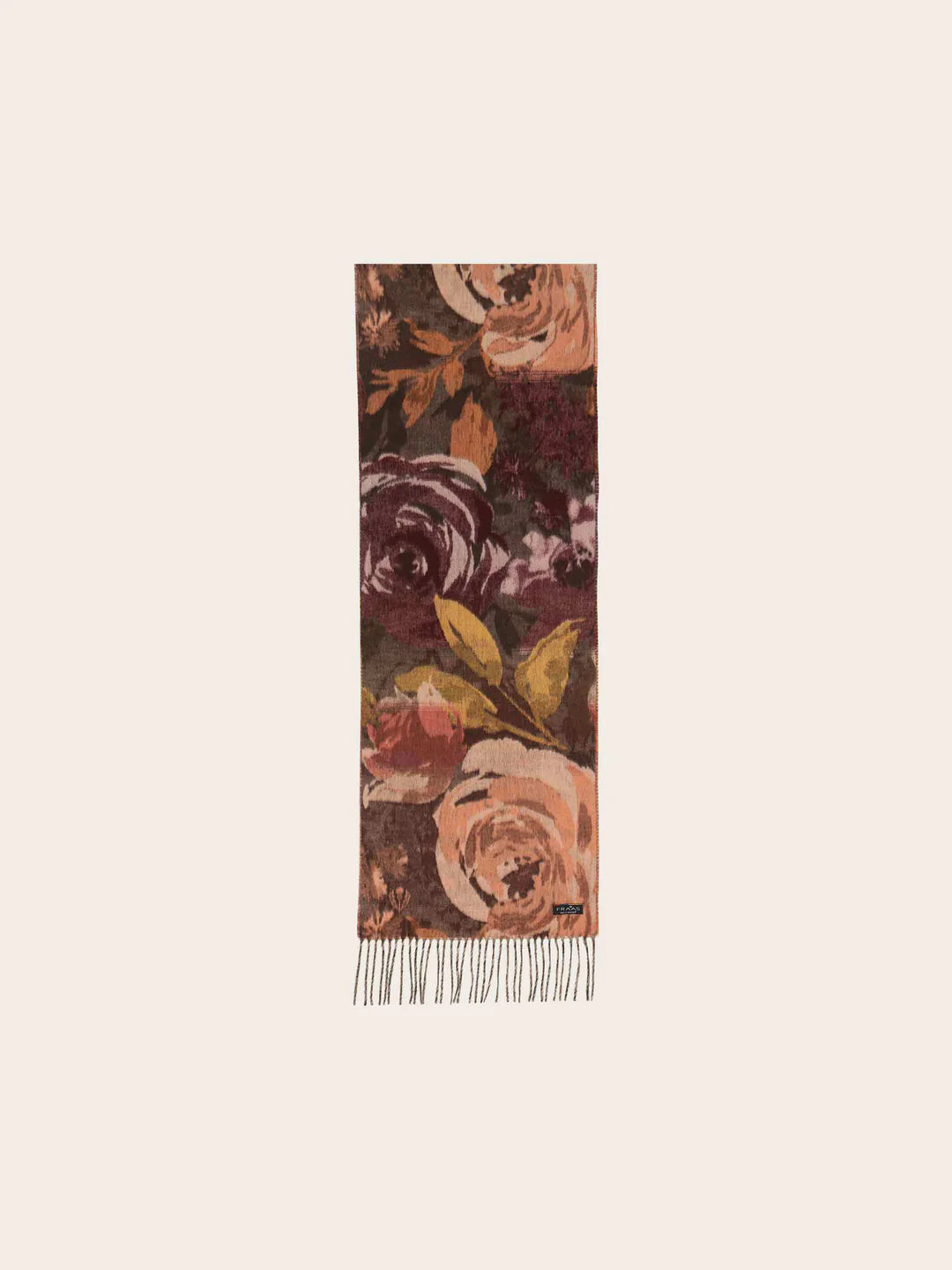 Fraas Cashmink Scarf with Romantic Floral Design  625355-211 Pale Peach