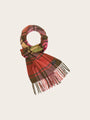 Fraas Cashmink Scarf with Colourful Checks  625521-753 Safari Green